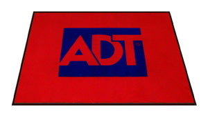 Flocked Carpet Logo Mat Nylon Olefin 18x27in Black