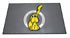 Flocked Carpet Logo Mat Nylon Olefin 18x27in Black